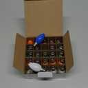 25 Pack C9 Multicolor Christmas Light Bulbs, C9 Multicolor Replacement Bulbs for Outdoor Patio Christmas String Lights, 7W Incandescent Night Light Bulbs, C9/E17 Intermediate Base Bulb,120V 7W bulb