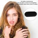 11 Pieces Hair Bump Sponge Volume Hair Bases Set Bump It Accessory for Volume Insert Styling Tools up Combs Clips Sponge Bun Updo Accessories for Women DIY Hairstyles(Black)