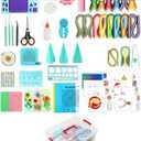 All-in-One Paper Quilling Kit 1740pcs 3mm/5mm/10mm Quilling Paper Strips with Electric Quilling Pen/Crimper/Comb Board, Complete Set for Beginners to Advanced Users, DIY Crafts & Classroom Teaching