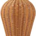 Rattan Woven Flower Vase - Elegant Rattan Vase Home Decor for Dried Flowers - Artificial Wicker Floor Vase for Home Office Decoration, Rustic Boho Design, 45X19cm/17.71X7.48inch