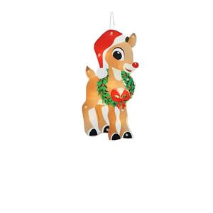 12IN Rudolph The RED Nosed Reindeer Lighted Holiday Christmas Window DÉCOR with Suction Cup for Hanging