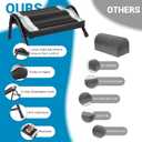 Foot Rest for Under Desk at Work, Ergonomic Foot Rest for Office Use, Adjustable Heights, Relieving Pain in Lower Back, Hip, Knee (Black)