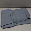 RYB HOME Swag Valances for Living Room, Linen Blend Curtains Semi Sheer Window Toppers, Airy Soft Breathable for Home Decoration, Farmhouse, Kitchen, Cafe, Width 36 x Length 36, Stone Blue, 2 Panels