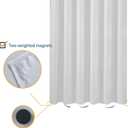 N&Y HOME Long Fabric Shower Curtain Liner 72 x 78 inches Longer Length, Hotel Quality, Washable, Water Repellent, White Spa Bathroom Curtains with Grommets, 72x78