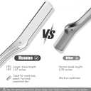 Dermaplane Razor for Women Face, Stainless Steel Handle with 6 Replaceable Blades, Huauoo Face Razors for Women, Peach Fuzz Remover, Eyebrow Trimmer, Dermaplaning Tool for Face Exfoliation (Silver)