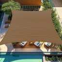 Shade&Beyond Sun Shade Sail 20'X20' Permeable Canopy Mocha for Patio Garden Yard Deck Pergola (We Make Custom Size)