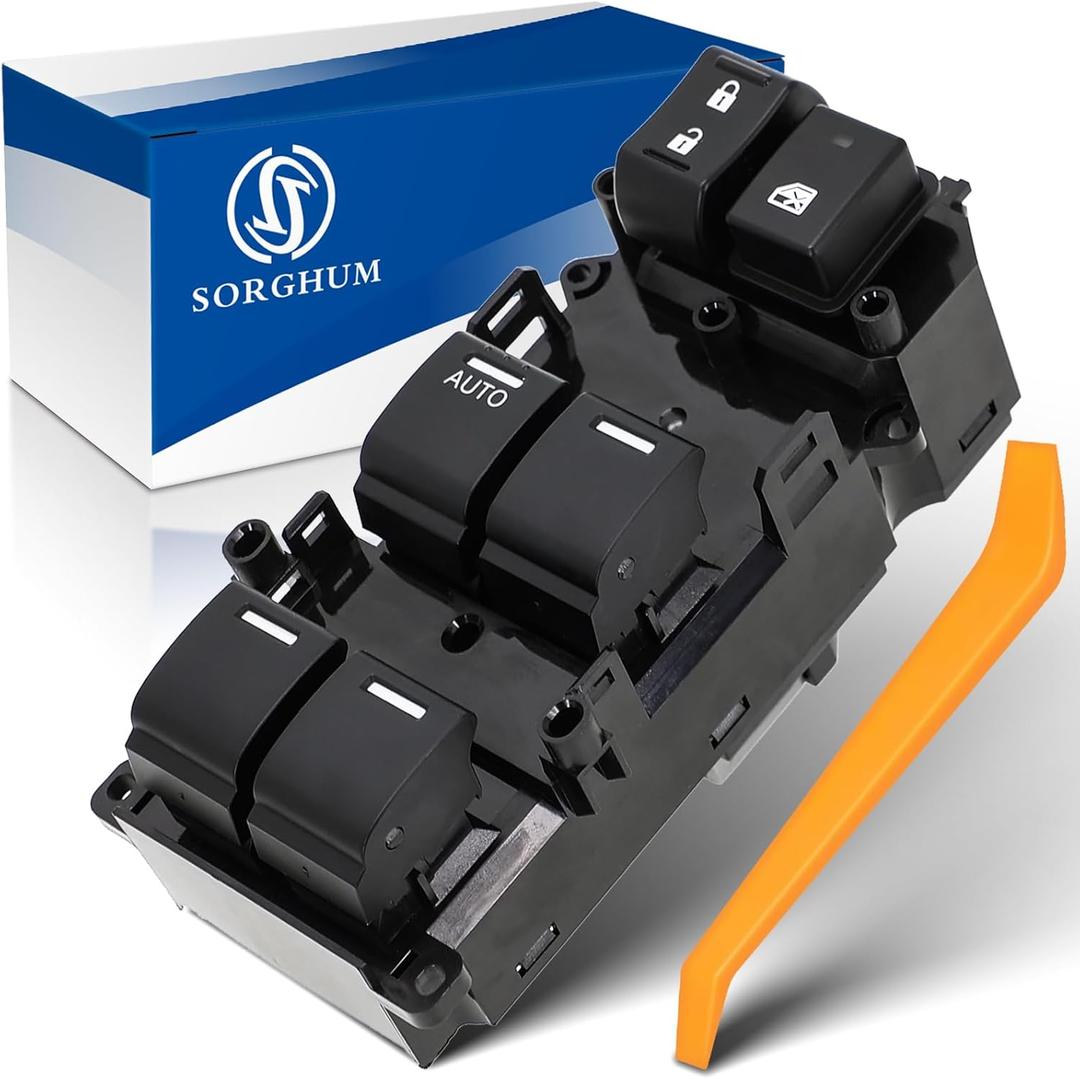 Sorghum Power Window Switch Driver Side - Master Window Switch with Anti-Pinch Function Compatible with 2014-2017 Honda CR-V 24 Pins Replace# 35750-T0A-H11 35750-T0A-A11
