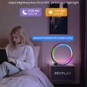 Smart LED Table Lamp, RGB+IC Lighting, Color Changing Night Light, Music Sync, DIY Mode, Stepless Dimming, App & Voice Control (2.4GHz WiFi), Works with Alexa & Google, for Bedroom & Gaming