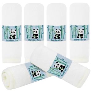 3 x 6 Pack Bamboo Baby Washcloths, 10" X 10", Two Layer Super Absorbent, Soft & Lint Free Bath Face Towel for Babies, Kids, Infant and Newborn, Gentle on Sensitive Skin, White