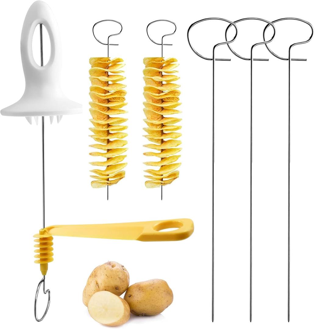 Potato Slicer Spiral Cutter - Tornado Chips Making Tool, Twisted Potato Slicer, Fancy Fry Chips Gadgets