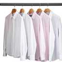 Closet Rod, 16 to 25 inch Adjustable Closet Rods for Hanging Clothes, Heavy Duty Closet Hanging Rod, Black Closet Hanger Poles, Metal Closet Hanging Bar for Wardrobes Laundry, Drilling Installation