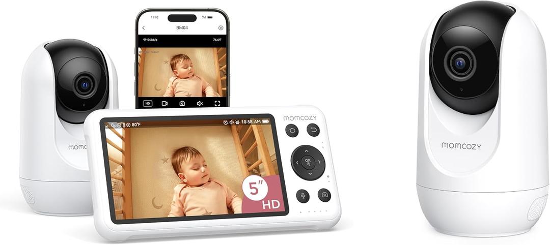 Momcozy Smart WiFi Baby Monitor with Camera & Baby Monitor BM04 Add-on Camera