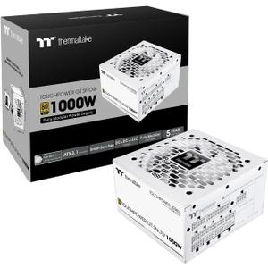 Thermaltake Toughpower GT 1000W; ATX 3.1; Native PCIe 5.1 12V-2x6; Full Modular; Flat Cables; Color Matched Connectors; Japanese Main Capacitors; 80 Plus Gold; 140mm; Snow; PS-TPT-1000FNFAGU-W