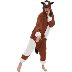 Adult Horse Onesie Pajamas Paint Horse One Piece Animal Cosplay Costume for Women Men, XL