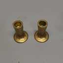 2 Pcs Vintage Candlestick Candle Holders Brass, Handcrafted Antique Brass Taper Candle Stick Victorian Style for Table Centerpiece Wedding Festive Christmas Mantel Decoration or Home Decor