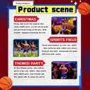 7PCS Womens Halloween Bunny Basketball Jersey Set-with Skort,Gloves, Headband, Wristbands, Socks, Hair Hoop & Tail (M)