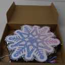 Leitee Snowflake Piata Christmas Winter Piata Pull String Blue Snowflake Decors for Winter Theme Party Birthday Party Game Supply for Christmas Decorations