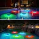 Solar Floating Pool Lights,RGB Color Changing Pool Floating Light,IP68 Waterproof Solar Pool Lights that Float,LED Pool Light for Inground & Above Ground Pools,Outdoor Garden,Party Decor (2)