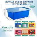 10 Pcs Classroom Storage Cubby Bins with Latching Lid,Candy