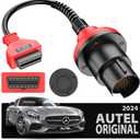 Autel Original BENZ-38 PIN Adapter, 38 Pin Male to 16 Pin Female OBDII Connector Compatible with Mercedes-Benz Pre-2001, Work with Autel Scanner MK808S, MK808BT PRO, MK900, Elite II PRO, Ultra, etc