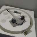 Treekee 4-Light Globe Orb Chandelier, Adjustable Pendant Light Fixture, Iron, 20in , Black and Gold Finish