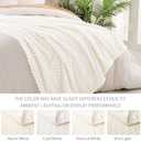 Exclusivo Mezcla Fleece Throw Blanket for Couch, Extra Large Fuzzy Ivory Bed Blankets, Soft Cozy Plush Sofa Throws for All Seasons, 50x70 Inches