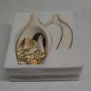 Snuggle Hollow Ceramic Vase Set of 2, Boho ins Style Round Nordic Mid Century Modern Aesthetic Decorative Vase for Home Decor (Cream W 6.8" X H 11")