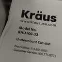 Kraus KHU100-32 Standart PRO 16 Gauge Undermount Single Bowl Stainless Steel Kitchen Sink, 32 Inch, Scratched Finish