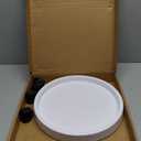 POPETPOP Rolling Plant Tray with Wheels Heavy-Duty Movable Flower Pot Stand for Indoor and Outdoor Use Convenient Base with Casters for Potted Plants and Gardening (White)