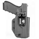 IWB Kydex Holster for Glock 19 19X 23 32 44 45 MOS Gen 3/4/5 with Olight Baldr S/Baldr Mini Tactical Flashlight, RMR Red Dot Optic Cut, Inside Waistband Concealed Carry, Right Hand