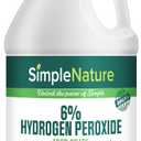 SimpleNature 6% Food Grade Hydrogen Peroxide Solution - 1 Gallon - Natural Multipurpose Cleaner - Made in USA - Ideal for Commercial, Residential, Kitchen, Bath, Laundry, and More