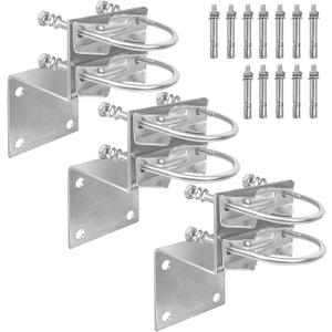 XRDS-RF Antenna Pole Mount Kits, Antenna Pole Mount Bracket with Double U-Bolts Clamp V Jaw Bracket for Outside Home Antenna Pole Holder 3 Sets