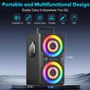 Bluetooth Speaker 100W Portable Big Powerful Deep Bass Loud Sound Wireless Boombox with Subwoofer TWS LED Lights DSP Large Wooden Speakers for Outdoor Home Party