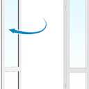 Medium Dog Door for Sliding Glass Doors, 91 7/16" to 96" Tall, 12.8" Wide, Aluminum Frame, Magnetic Seal, Perfect for Medium Pets Up to 40 lbs