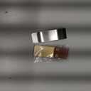 2 Pcs PU Leather Retro Notebook Pen Clips Metal Pen Loop Holder Sleeve - Silver & Gold