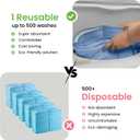 IMPROVIA Washable Underpads, Heavy Absorbency Reusable Incontinence Pads for Kids, Adults, Elderly, and Pets, Waterproof Protection Floor (Blue, 34"x36" (Pack of 4))