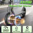 VOLPAM Electric Scooter, 350W/500W/800W/1000W/250W Powerful Motor & 19/22/ 9 MPH Top Speed, 16-28-10 Miles Long Range, Folding E Scooter Choice
