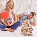 Lust Tower Games for Adults Super Naughty Block Tower Tumbling Wooden Tower Stacking Block for Couples Date Night Ideas for Valentine Lover Drunking Games(48pcs)