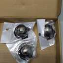 Dear Self Adhesive Caster Wheels for Furniture, Storage Box, Trash Can - Stainless Steel Universal Pulley 360 Degree Rotating Swivel Wheels - 1 Inch Low Profile - Black - 4 Pack