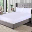 RUVANTI Full Size Sheets Set, Brushed Microfiber Sheets 4 Pieces (1 Fitted Sheet, 1 Flat Sheet, 2 Pillowcases), with 15-inch Deep Pockets, Lightweight & Compfy Premium Hotel Bedding, White