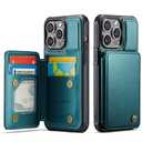 Vinich for iPhone 15 Pro Wallet Case with Card Holder, RFID Blocking Credit Slots Kickstand Shockproof Phone Cover Fit for iPhone 15 Pro 6.1" Bluish Green