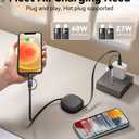 Multi Charging Cable, 2Pack 5 in 1 Retractable Lightning Charger Cable 60W USB C to USB C Fast Charging,Multiple USBC Cord Multi Car Charger for iPhone 17/16/15/14 Pro Max,iPad,Samsung S25 S24,Tablets (Grey)