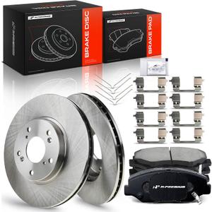 A-Premium 11.10 inch (282mm) Front Vented Brake Rotors and Ceramic Pads Kit | Compatible with Honda & Acura Models - Accord 03-12/14-17, Civic 13-18, CR-V 02-04, Element 03-11, ILX 14-15, CR-Z 16, 6-Pack