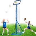 Winthai Volleyball Setter Training Net, Volleyball Training Equipment with 3 Angle and 8-10FT Height Adjustments Serve Trainer for Serving, Spiking & Setting Drills Indoor Outdoor Practice Target Net
