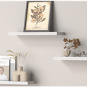 AMADA HOMEFURNISHING Floating Shelves, Wall Shelves for Bathroom/Living Room/Bedroom/Kitchen Decor, White Shelves with Invisible Brackets Set of 3 - AMFS08 | AMADA HOMEFURNISHING, Floating Shelves, Wall Shelves, for Bathroom, for Living Room, for Bedroom (15.7 Inches)