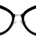 VOOGLAM Stylish Oversized Cat Eye Blue Light Blocking Glasses for Women Anti Eyestrain UV Eyewear Jazzy (Black)