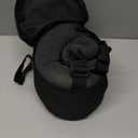 YFONG Travel Pillow for Long Flight Airplanes, Head Strap Combo with 3D Contoured Eye Mask for Sleep, Neck Pillow for Car Trip Essential, 360 Support Memory Foam Headrest, Prevent Head Bobbing, Black