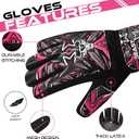 BEAST RAGE Goalkeeper Gloves for Boys Kids Youth Football Keeping Soccer Goalie Gloves with Strong Grip for Ball Receiver,Wrist Support 4MM Latex Palm (Size 3 - fit for 5 to 6 Years Old, Pink)