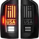 LED Tail Lights Assembly Fit for Dodge RAM 1500 2007-2008, for Dodge RAM 2500 3500 2007-2009 Pickup Truck [Factory Halogen Type], Taillights Rear Brake Lamp Set, Smoked Lens