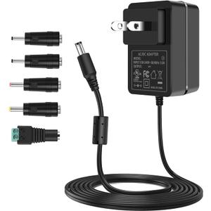 9V 1.5A Power Supply Adapter, DC 9V Power Cord, AC 100-240V to DC 9 Volts 13.5W, fit for DC9V Arduino UNO R3, 9Vdc Record Player, Schwinn 140/170/A10 Bike etc. with 5.5 * 2.5mm Center Positive Tip.